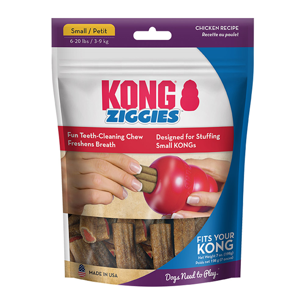 KONG Ziggies Stuffin Chicken Recipe Treats for Dogs Small
